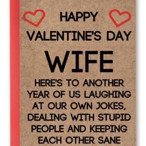 Funny Valentine's Day Card for Wife,Unique Wife Valentine's Gift,Valentine's Day Card from Husband,Romantic Valentine's Day Cards With Envelope